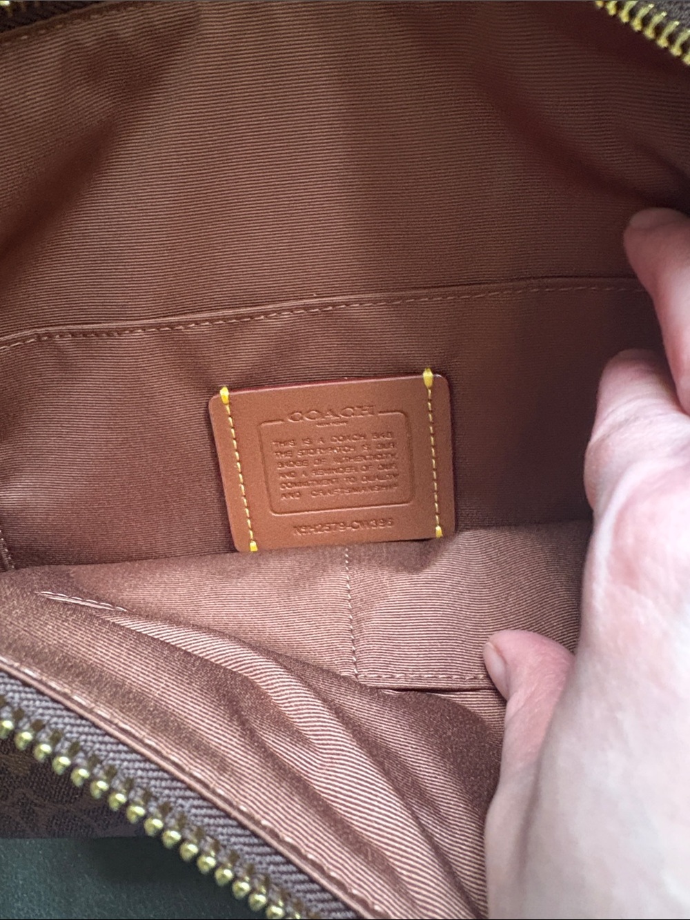 Coach medium signature Fiona tote in copper brown - Picture 6 of 9
